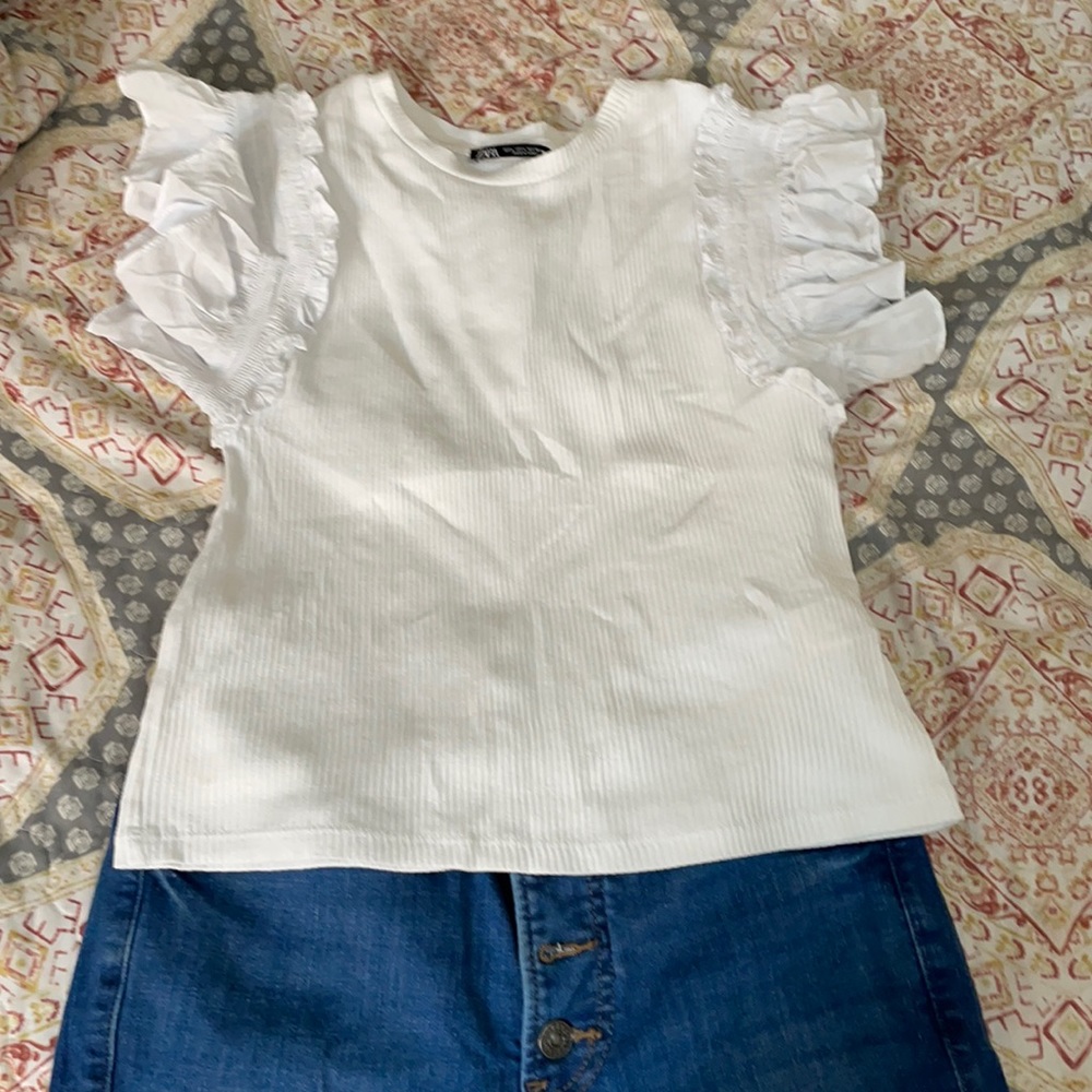 White Zara shirt